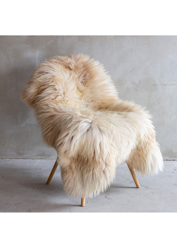 BASIC-LANGHARIG IJSLANDS SCHAPENVACHT - NATUURLIJK BEIGE