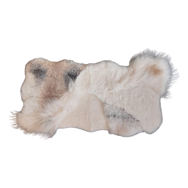 Basic schapenpatch Tapijt - Langwerpig - Natuurlijk beige ca 60cm x 130cm