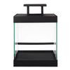 Windlicht Finny zwart metaal met glas - maat S