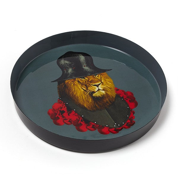 Plateau rond Lion Quichotte - 33cm