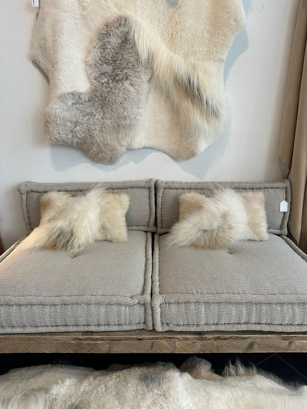 Schapenvacht kussen - gemeleleerd vacht