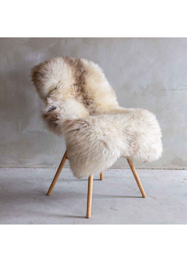 BASIC-LANGHARIG IJSLANDS SCHAPENVACHT - NATUURLIJK BEIGE GEMENGD