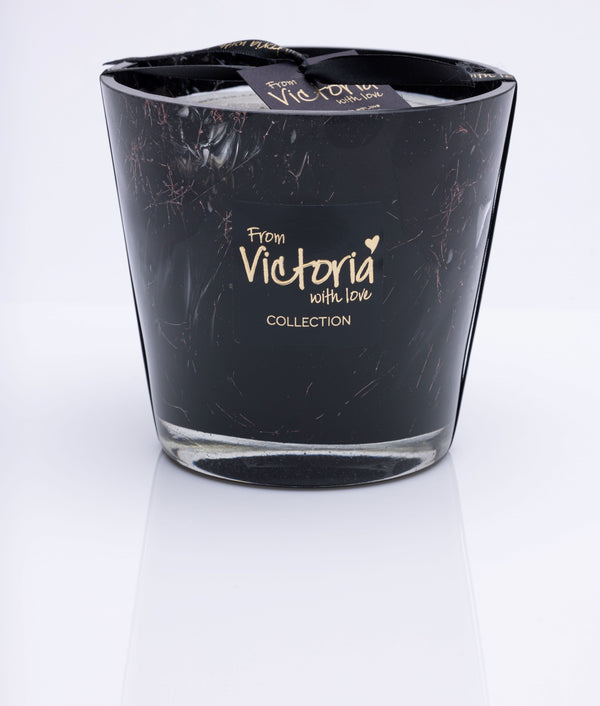 Victoria with Love Kaars - Marble Black - Trio van kaarsen
