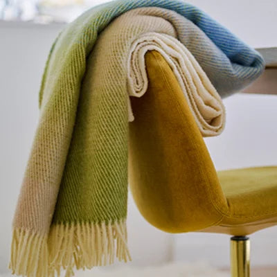 Klippan - Plaid Aurora - Greenish Blue - 100% lamswol - 130cm x 200cm