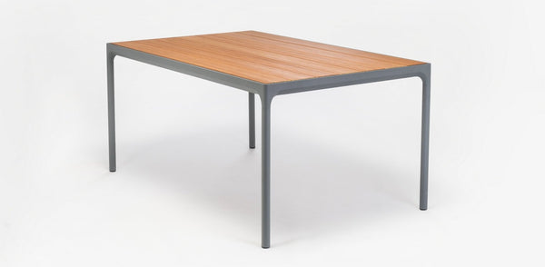 BAMBOO FOUR DINING TABLE ZWART L