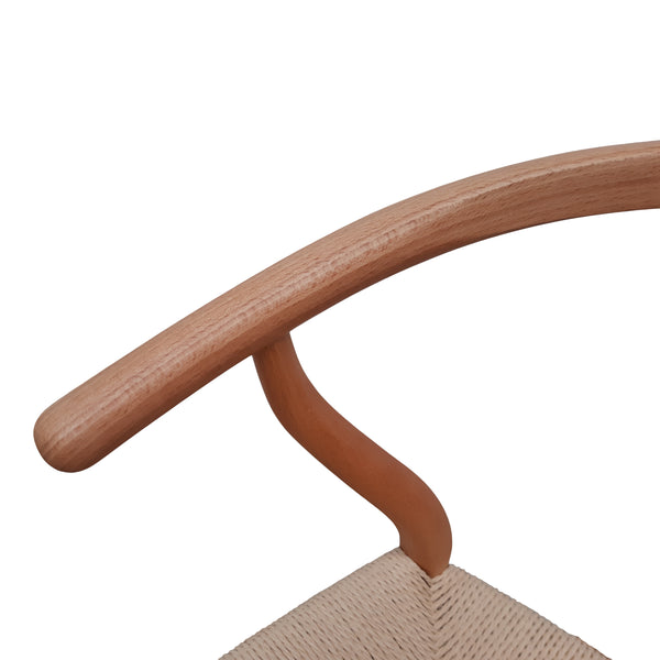 WISHBONE CHAIR-Y-CHAIR -WISHBONE STOEL ESSENHOUT NATUREL+NATUREL ZITTING-EETKAMERSTOEL