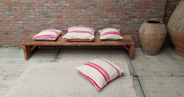 Berber Kussen Streep Fucia - Sierkussens - 45cm x 45cm