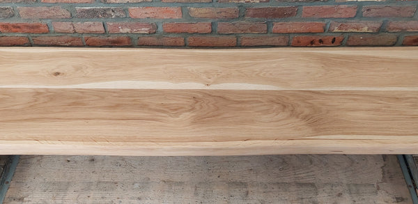 Massief Eiken zitbank met massief eiken poten