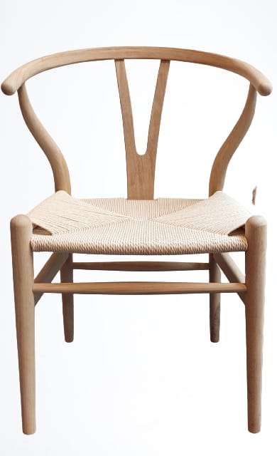 Eetkamerstoel gezeepte Eik - Wishbone stoel Eik