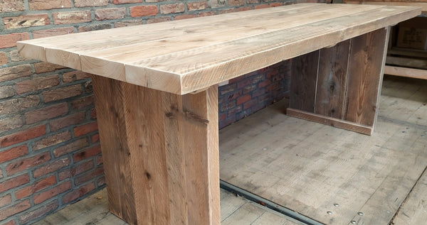 STEIGERHOUTEN EETTAFEL - 220CM X 80CM LENGTE