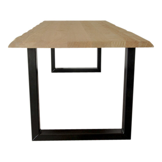 Handgemaakte Industriele tafelpoten model U Standaard zwart