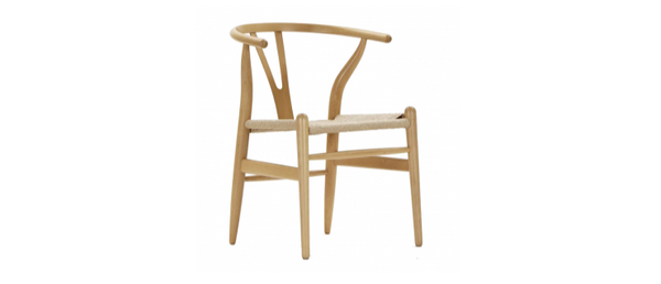WISHBONE CHAIR-Y-CHAIR -WISHBONE STOEL ESSENHOUT NATUREL+NATUREL ZITTING-EETKAMERSTOEL