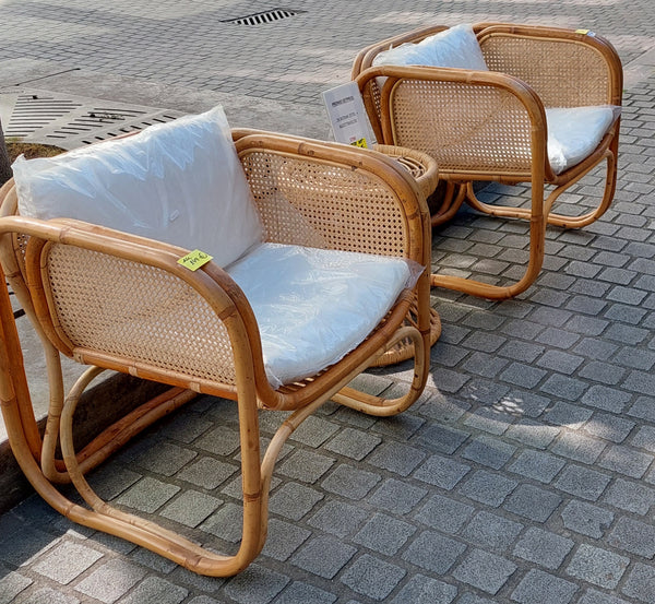 PROMO SETPRIJS Rotan Lounge zetel - Bamboo -model Zara