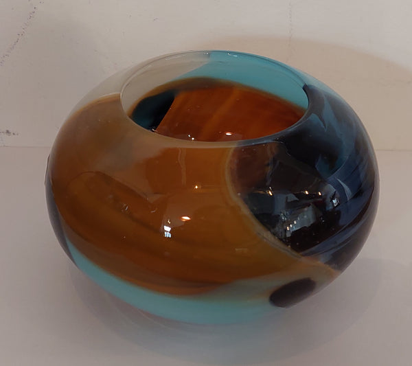 Windlicht - T-lichthouder Mdina -Licht blauw- beige - brown