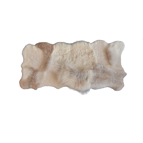 Basic schapenpatch Tapijt - Langwerpig   - Natuurlijk beige  ca 70cm x 170cm (Copy)