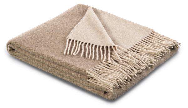 Woondeken - Plaid - Wol / cashmere -Beige + Ecru