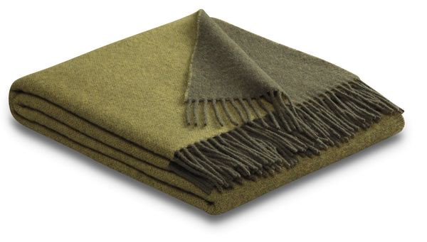 Woondeken - Plaid - Wol / cashmere - Khaki/ Dk. khaki