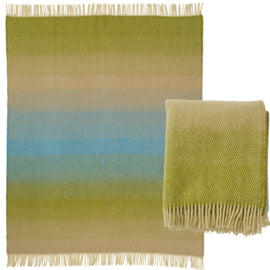 Klippan - Plaid Aurora - Greenish Blue - 100% lamswol - 130cm x 200cm