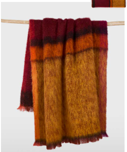 Ezcaray plaid RZ-38 Bordeaux - Beige