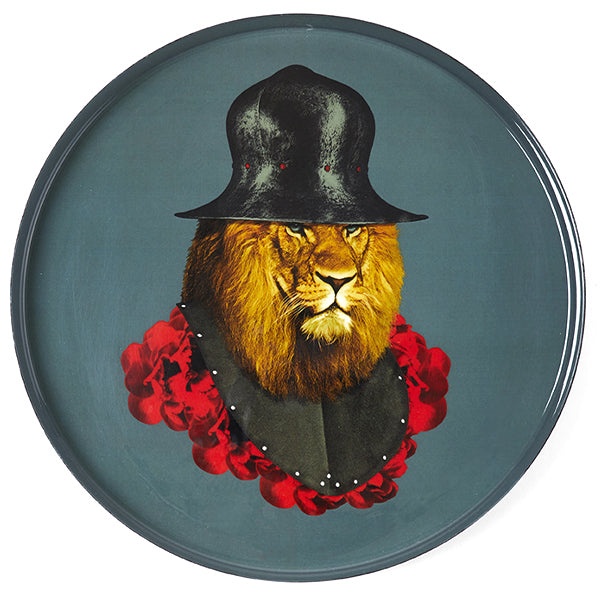 Plateau rond Lion Quichotte - 33cm