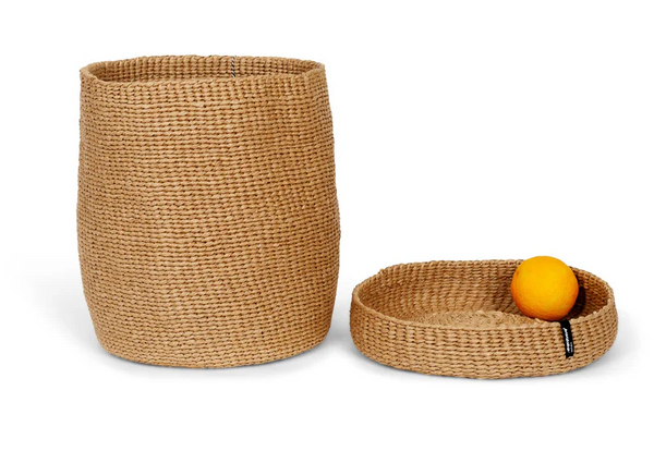 Mand met Deksel -Kiondo Naturel-Medium