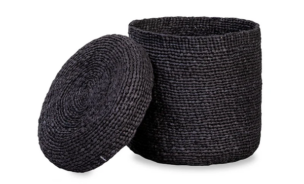 Mand met Deksel -Kiondo -Zwart-Medium