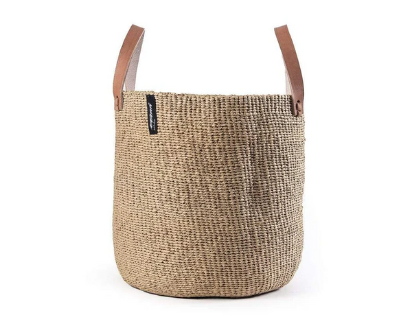 Mand met Lederen handvaten - Naturel - M