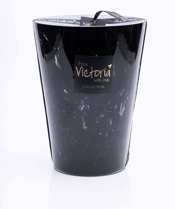 Victoria with Love kaars - Marble Black - L