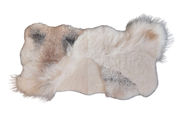 Basic schapenpatch Tapijt - Langwerpig   - Natuurlijk beige  ca 60cm x 130cm