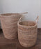 mand met handvaten groot -wasmand - Djibi naturel - Hoogte 42cm - Diameter 36cm
