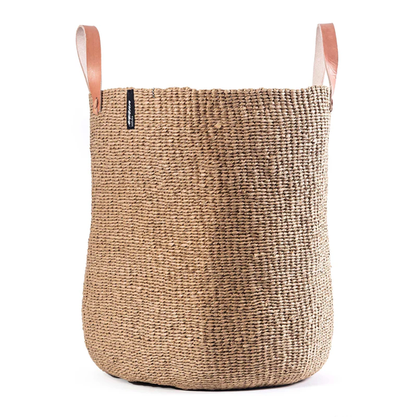 Mand met Lederen handvaten - Naturel - XLARGE