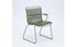 CLICK DINING CHAIR ARMREST OLIVE GREEN PVC