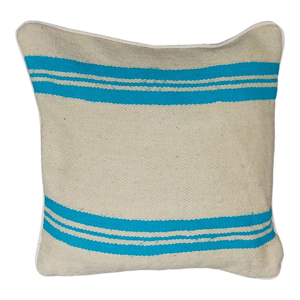 Berber Kussen Streep Turquoise - Sierkussens - 45cm x 45cm