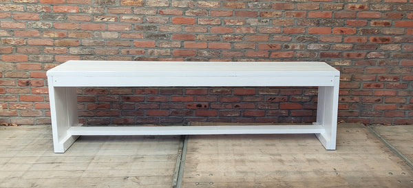 STEIGERHOUTEN BANK 200CM - WIT