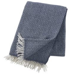 Klippan plaid wol Stella - Blue  - Deken