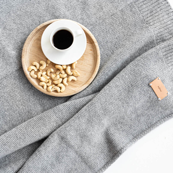 Grey - Wool - Blanket - Plaid