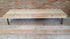STEIGERHOUTEN TV MEUBEL MET ZWARTE PINPOTEN