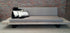 STEIGERHOUTEN LOUNGEBANK FANCY MET ZWARTE STRIPPOTEN