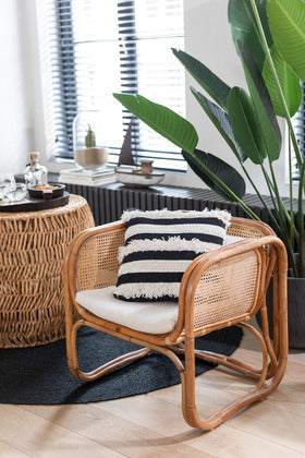PROMO Rotan Lounge zetel - Bamboo -model Zara