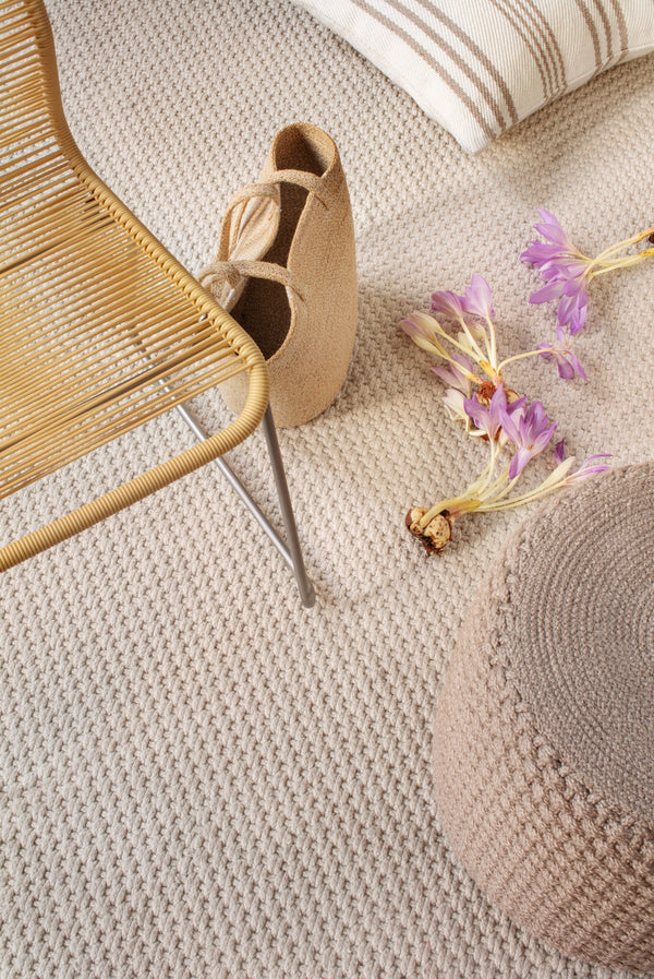 BUITEN KUSSEN - BEIGE GESTREEPT - 50CM X 50CM