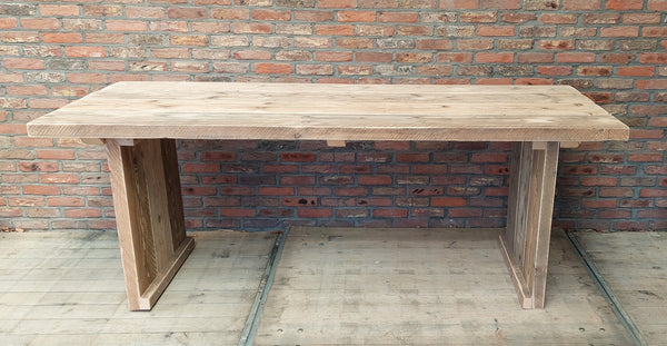 STEIGERHOUTEN EETTAFEL -  220CM X 80CM LENGTE