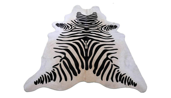 Koehuiden zebra wit-zwart