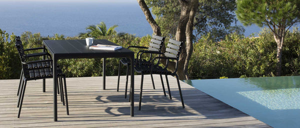 BAMBOO FOUR DINING TABLE BLACK