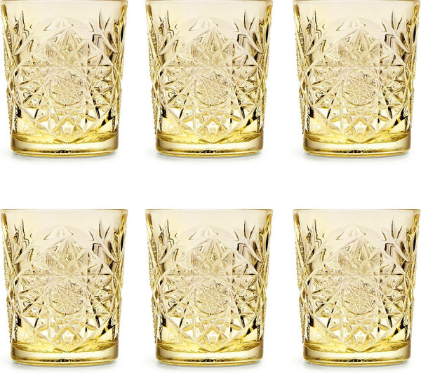 MOND GEBLAZEN WHISKY GLAS HOBSTER 35 CL -GEEL